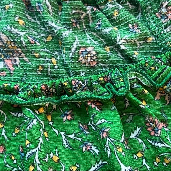 Max Studio Women's Green Floral Print Top Blouse with Short Bubble Sleeves 3X - Picture 10 of 10